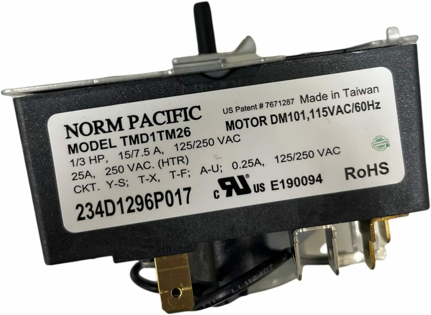 GLOB PRO SOLUTIONS TMD1TM26 CKD1794 Dryer Timer Fits Old # 189D7146P001 234D1296P017 Replacement for and compatible with Heavy DUTY