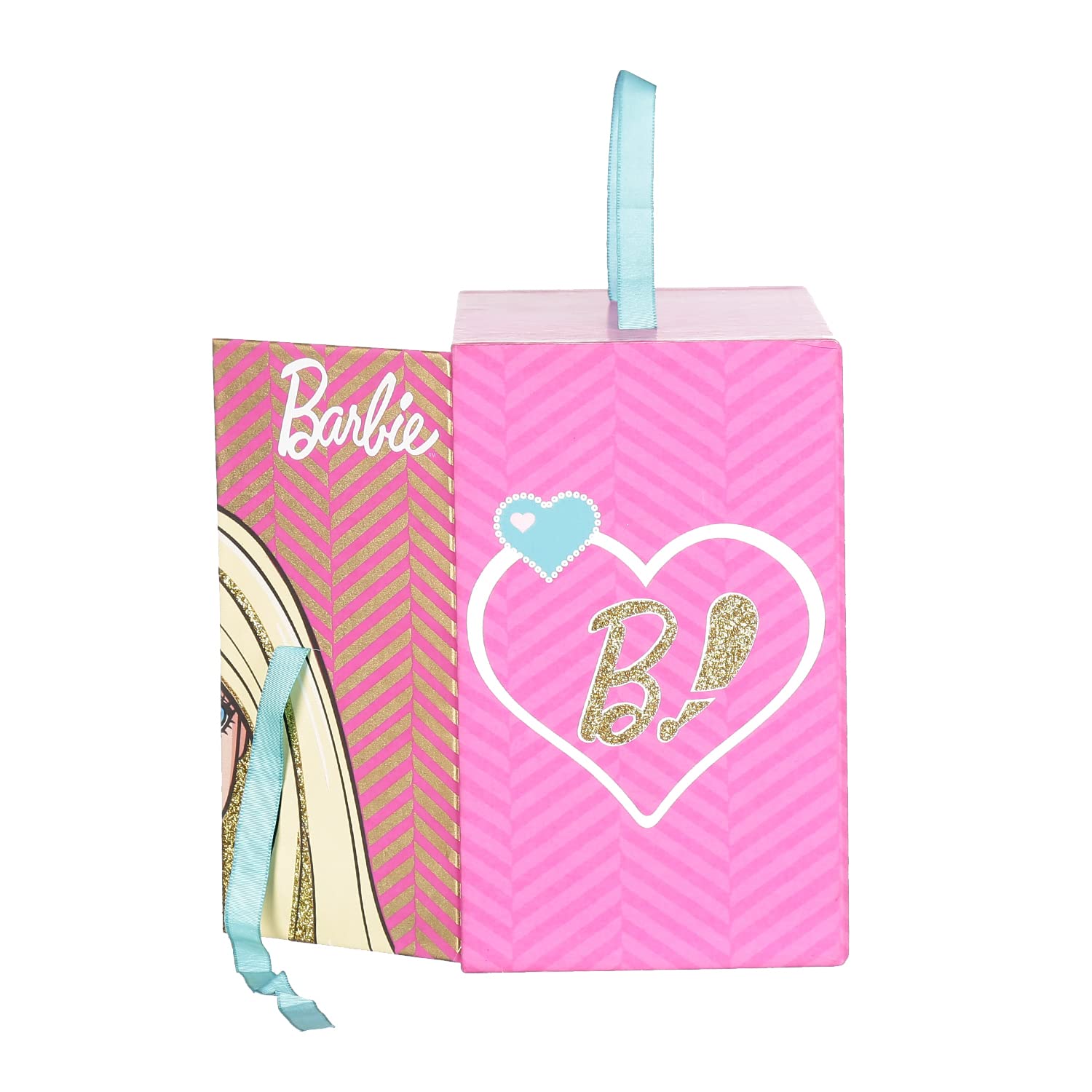 FLY FROG Doll Storage Box for Girls with a Pink Barbie Print | Makeup Organizer | Vanity Case | Toy Gift for Kids | Girls Storage Solution | Carry Case | Accessories Holder | Versatile 2