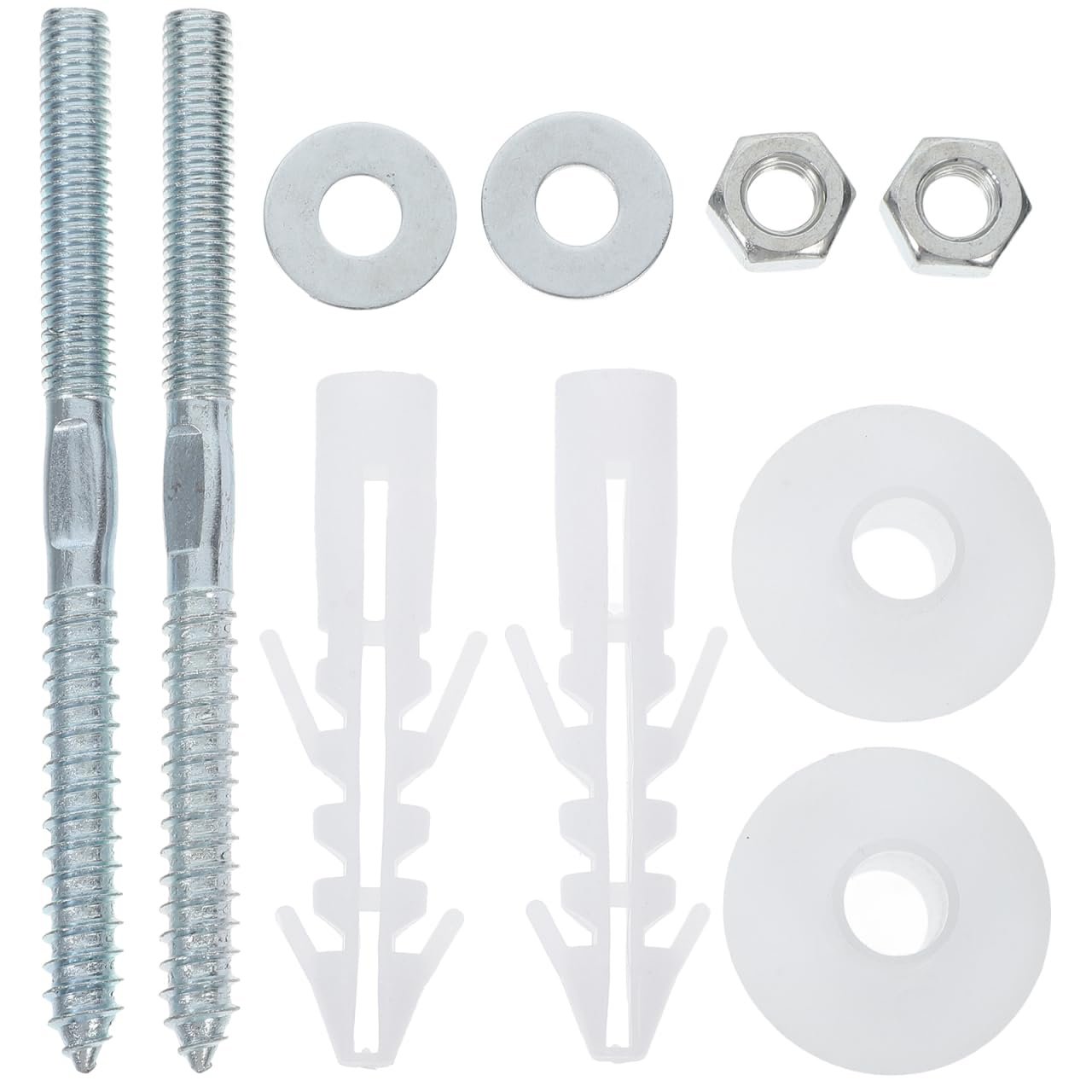 Garneck 2 Set Screws for Bathroom Fixtures Universal Wall Plugs and Screws for Wash Basin Mounting Bathroom Sink Fitting Kit Include Washers Gaskets Expansion Tubes