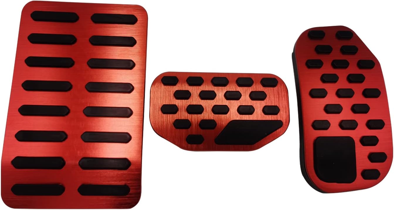 Aluminum Foot Rest Pedal Gas Pedal Cover Brake Pedal Compatible with 2021-2026 Ford F150 Pedal (Silver)