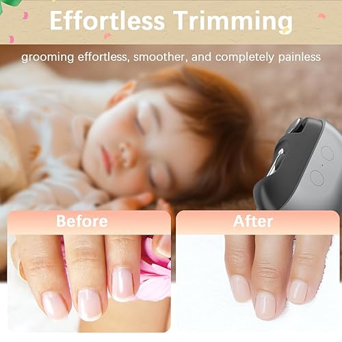 Miniatura 2 de Cortauñas eléctrico con pulido, recortador de uñas automático 3 en 1 con luz LED y almacenamiento de restos de uñas, aseo sin dolor para adultos