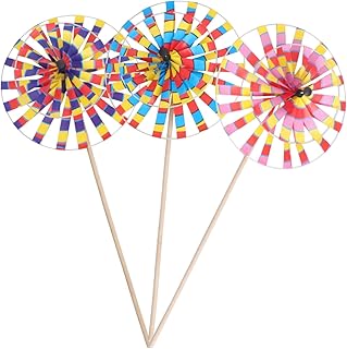 STOBAZA 3pcs Bright Color Windmill Sunflower Decor Outdoor Ornaments Outdoor Toys for Kids Garden Party Pinwheels Windmill Animal Pinwheels Toy Outdoor Plastic Windmill Retro Windmill Toy