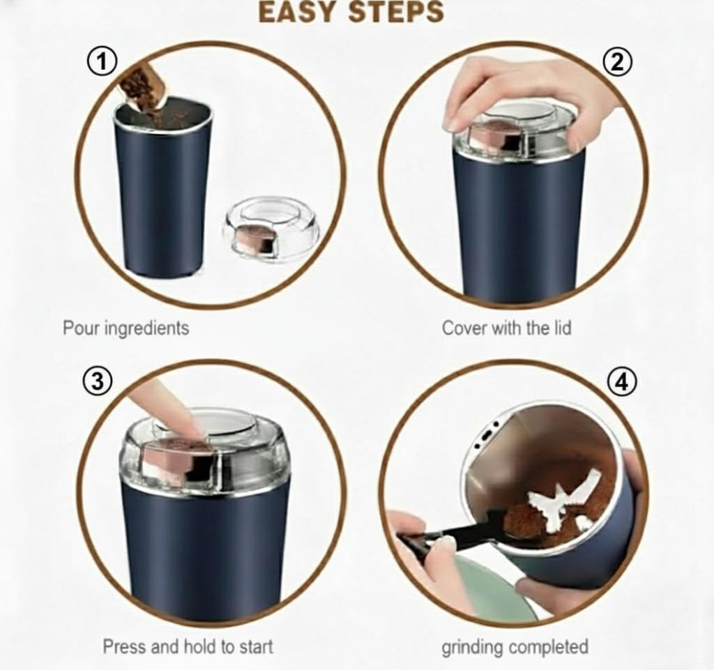 Mini Portable Coffee Grinder - Stainless Steel -7
