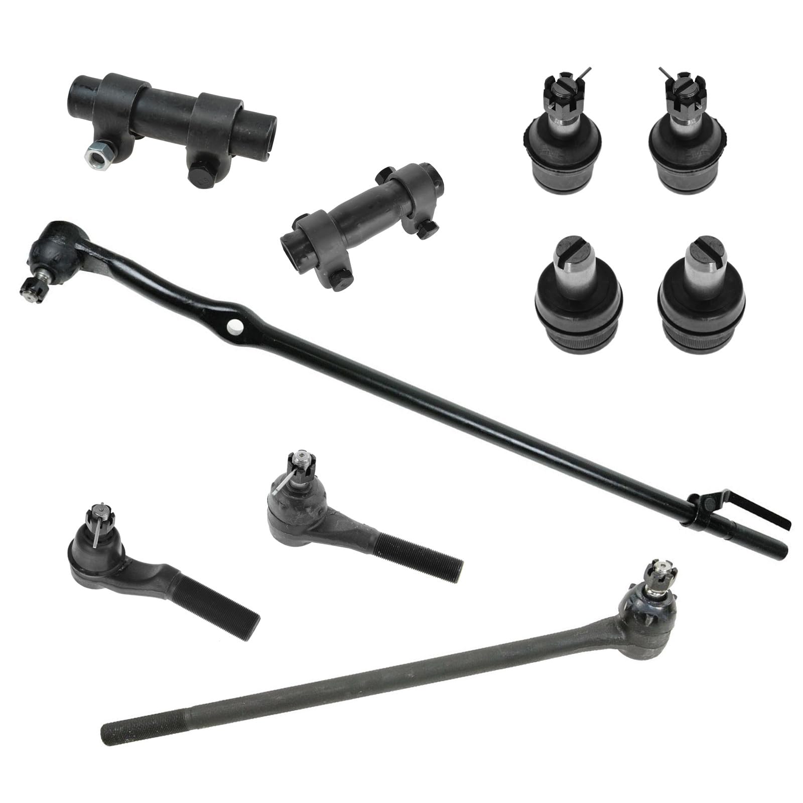 Front Steering & Suspension Kit Ball Joint Tie Rod Tie Rod Adjusting Sleeve Compatible with 1987-1997 Ford F-250 F-350