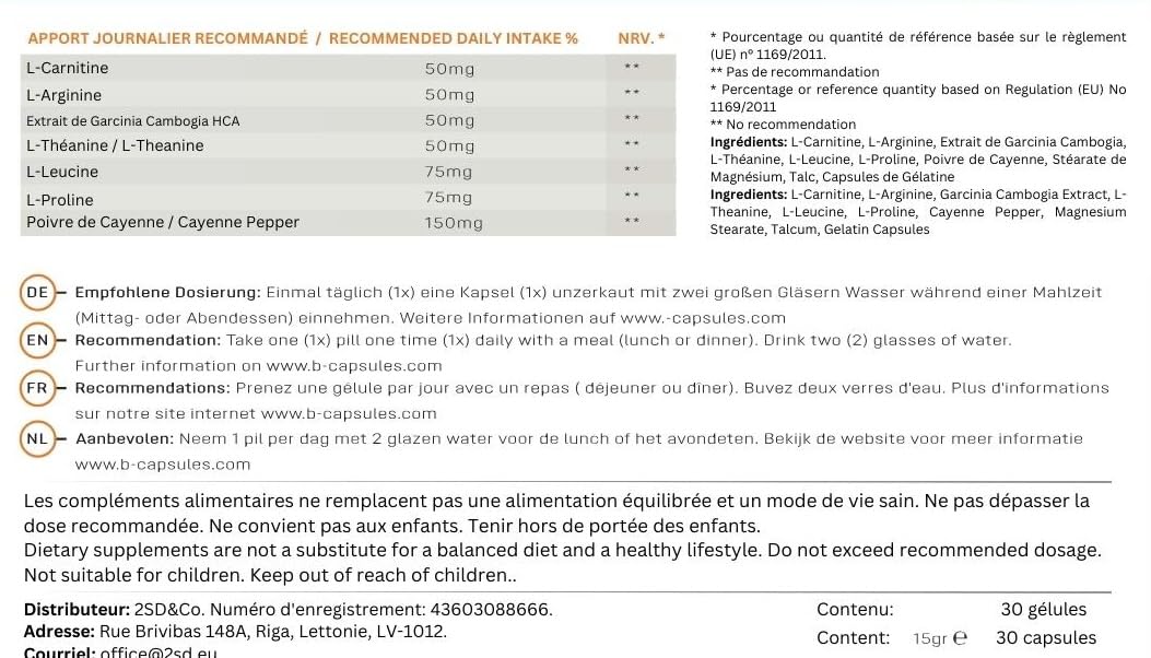 B+ 30 Kapseln | B plus Natürliches Nahrungsergänzungsmittel | B + mit L-Carnitin. (3)