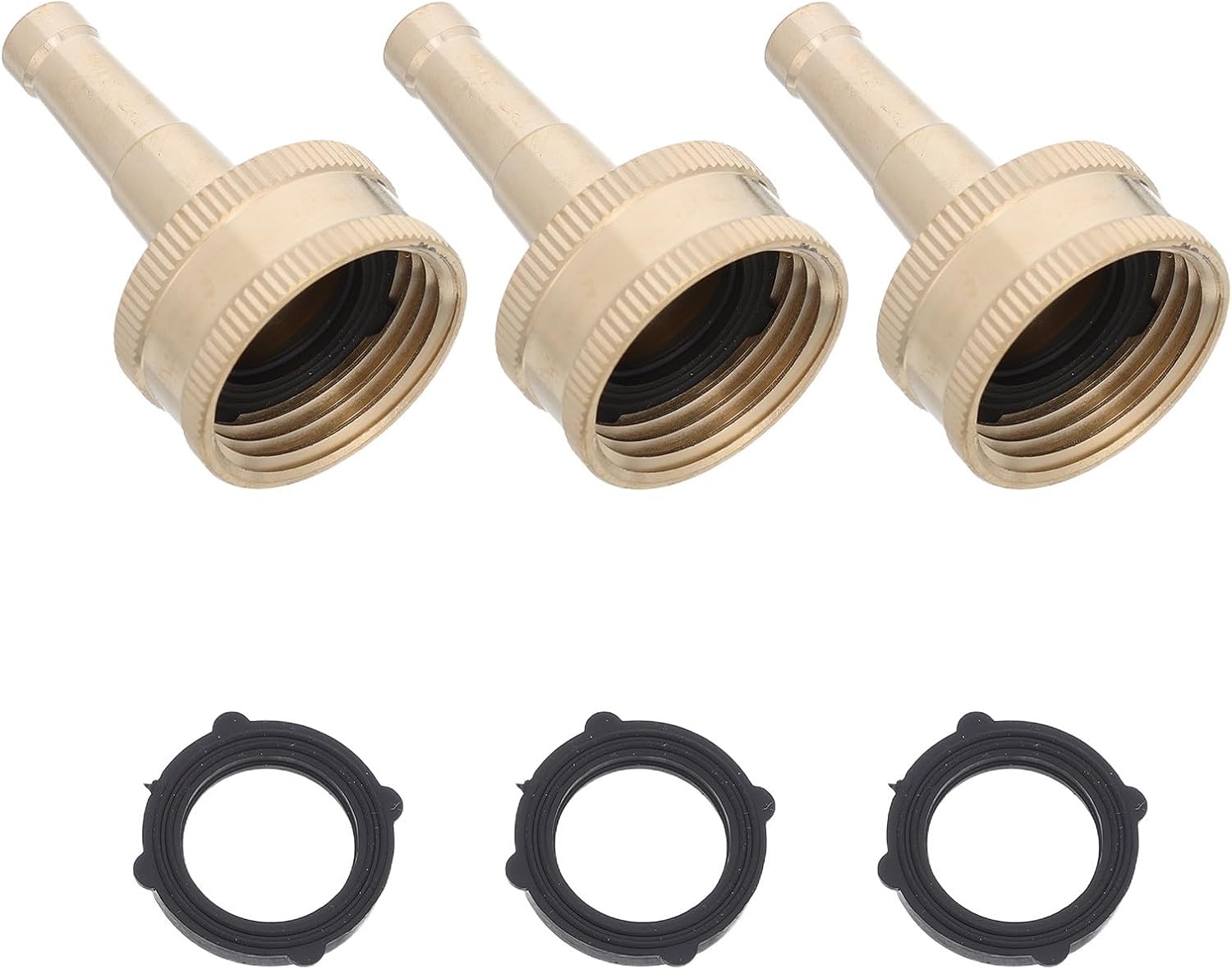 jojofuny 3 Set Brass Hose Nozzles 3/4 Npt Jet Sweeper for Cleaning