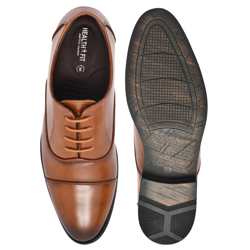 Image of HEALTH FIT Men's Super Soft Ortho Comfortable with Soft Sole Ultra-Lightweight for Gents Luxury Formal Shoes 1263