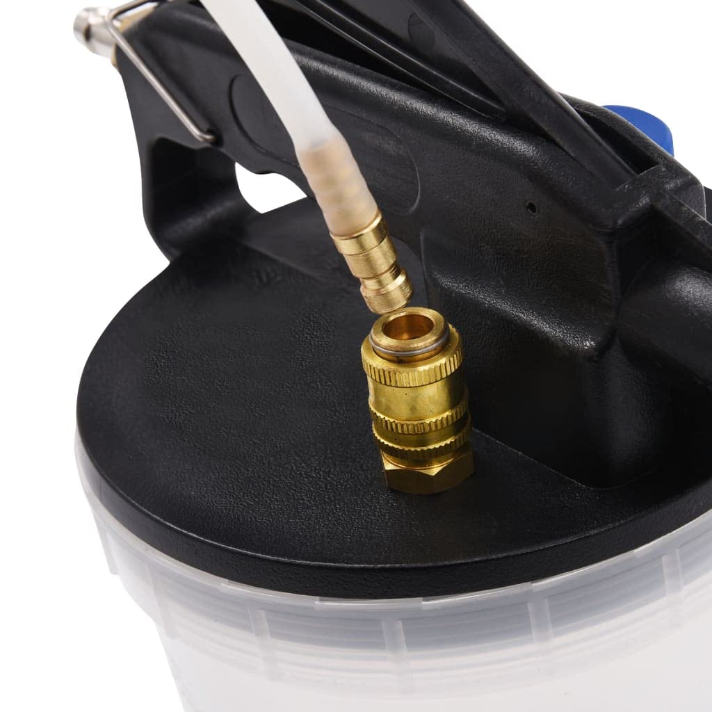 Pneumatischer Bremsenentlüfter 2 L Kunststoff mit Silikonschlauch Universal-Gummiadapter für Bremsflüssigkeit Wechsel an Pkw Vorderachse Hinterachse Auto Werkstatt Sicherheit