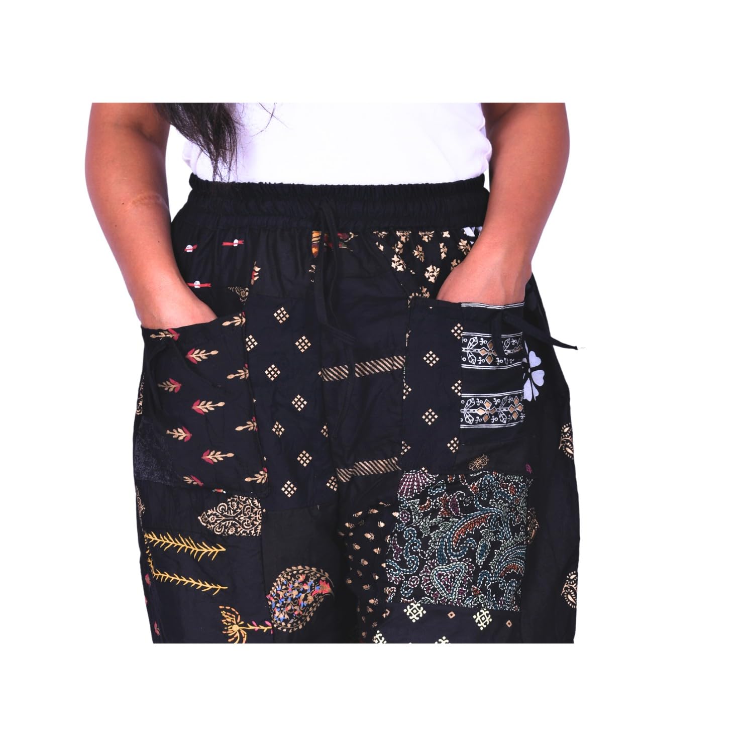 Patchwork Hub Comfortable Handmade Patchwork Harem Pants With