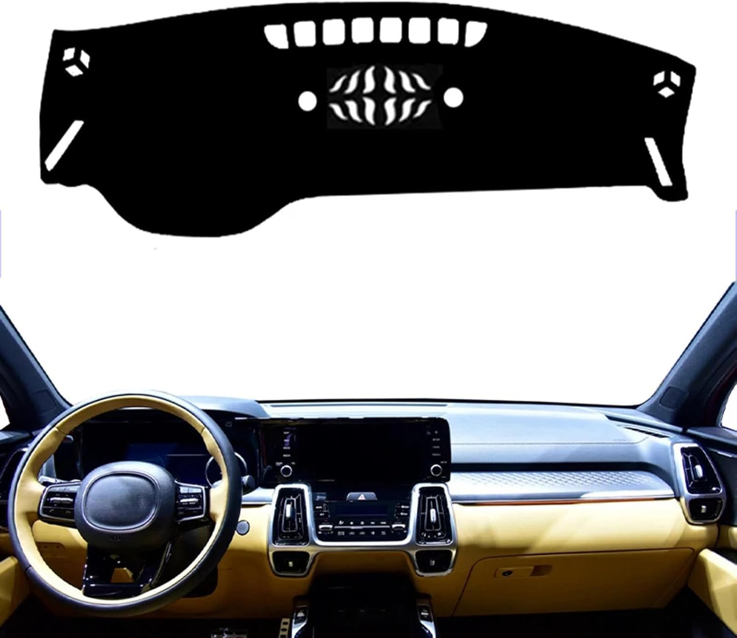 DdaiXQ Car Dashboard Mat For Kia Sorento 2021 2022, Anti Slip Anti Glare Dustproof Dashboard Cover Pad Protector Dash Cover Sunshade Dashmat