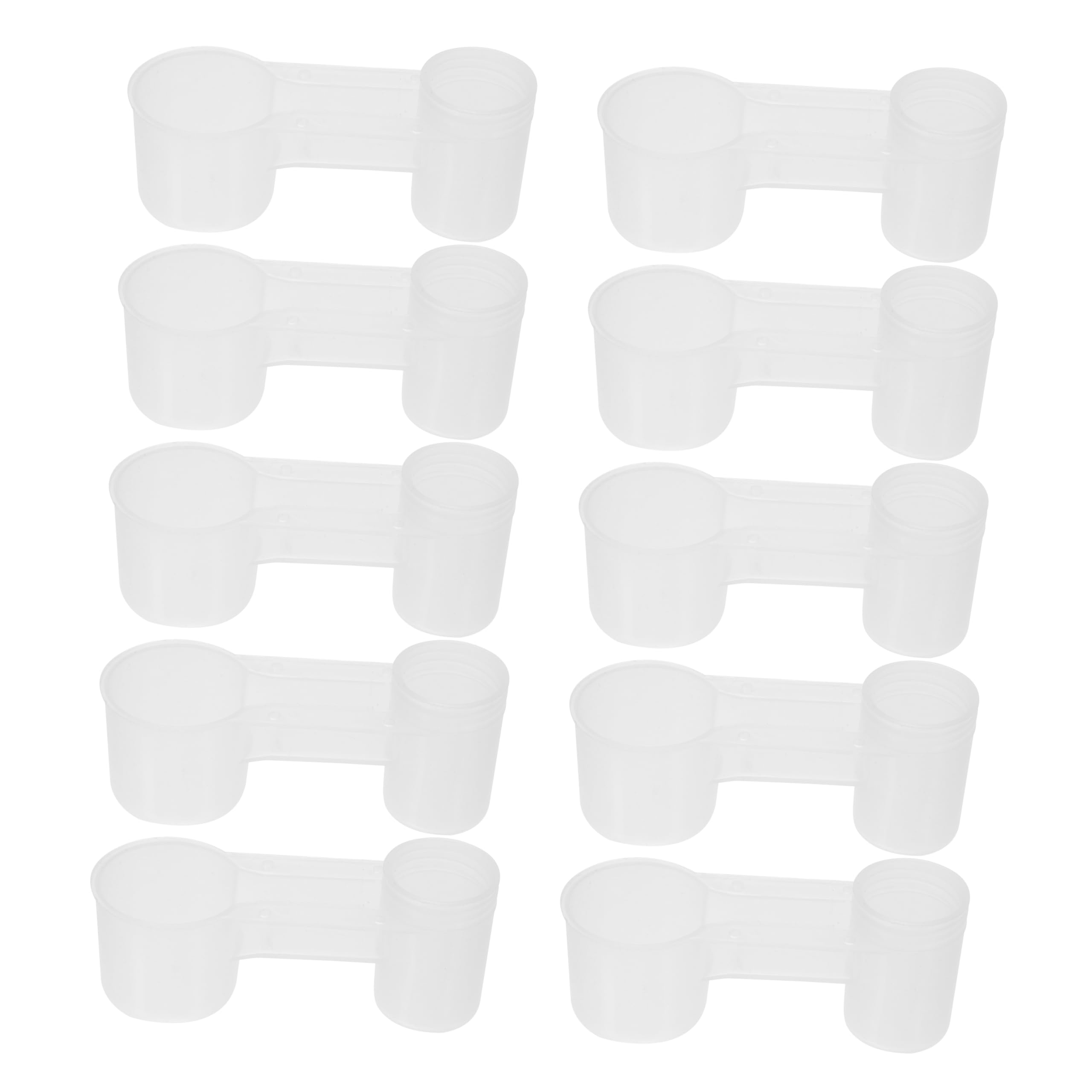ifundom 10pezzi Abbeveratoi per Piccioni e Uccelli Bianco in Plastico Doppia Uscita Facile da Pulire e Resistente per Uso in Casa o Zoo