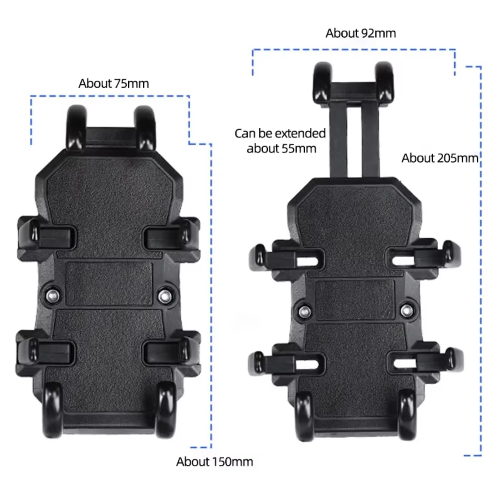 Moto Support Téléphone Support Téléphone Portable Antichoc Absorbant Les Chocs pour Moto Véhicule Électrique Smartphone(Mirror Mount)