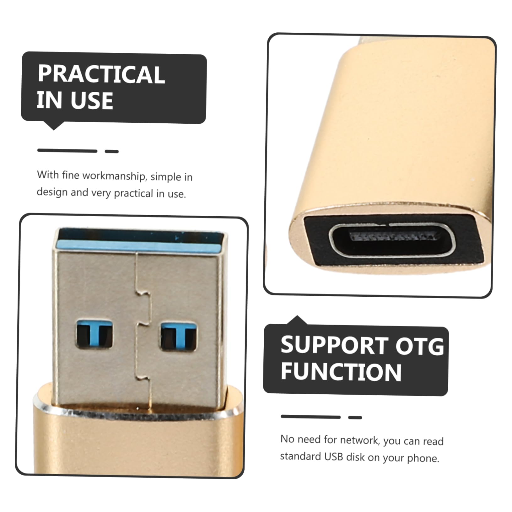 20pezzi Adattatore Usb-c Usb Convertitore Otg Compatibile Smartphone e Laptop Per e Schede