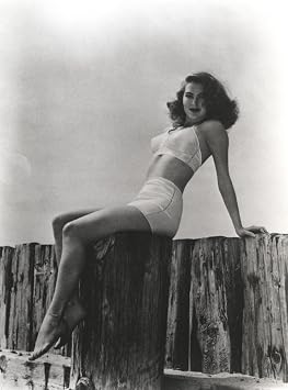 Portrait of Ava Gardner posed in White Lingerie Photo Print 8 x 10