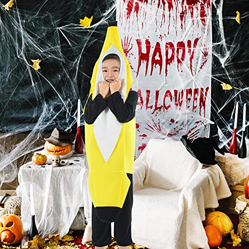 Besutolife Kids Banana Costume for Boys Girls Halloween Costumes Role Play Costume for Kids Light Weight Banana Dress Up 4-8T - image 2