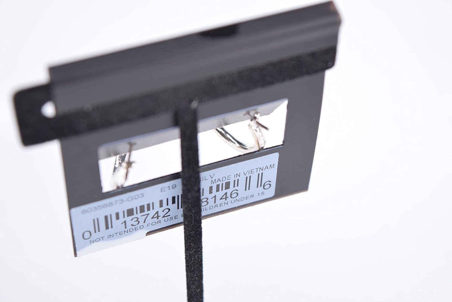 Anne Klein "Classics" Silver-Tone Click It Crystal Hoop Earrings - Image 5