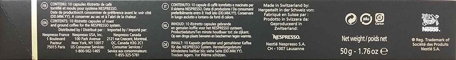 50 Nespresso Coffee Capsules Lungos and Ristretto Mix