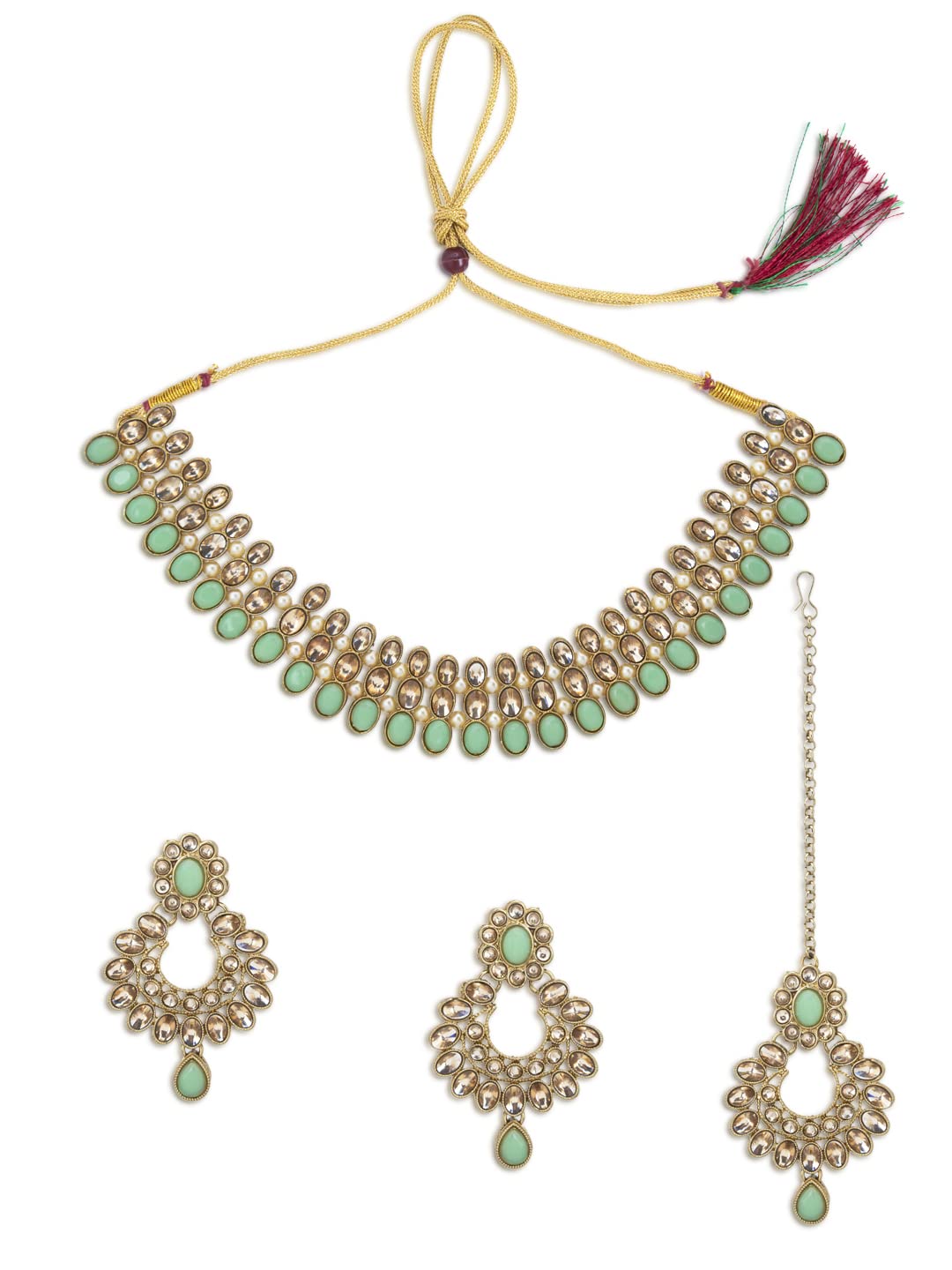 Sukkhi Elegant LCT Gold Plated Choker Necklace Set for Women (SKR73346) (B09QSQKNKX) Amazon Price History, Amazon Price Tracker