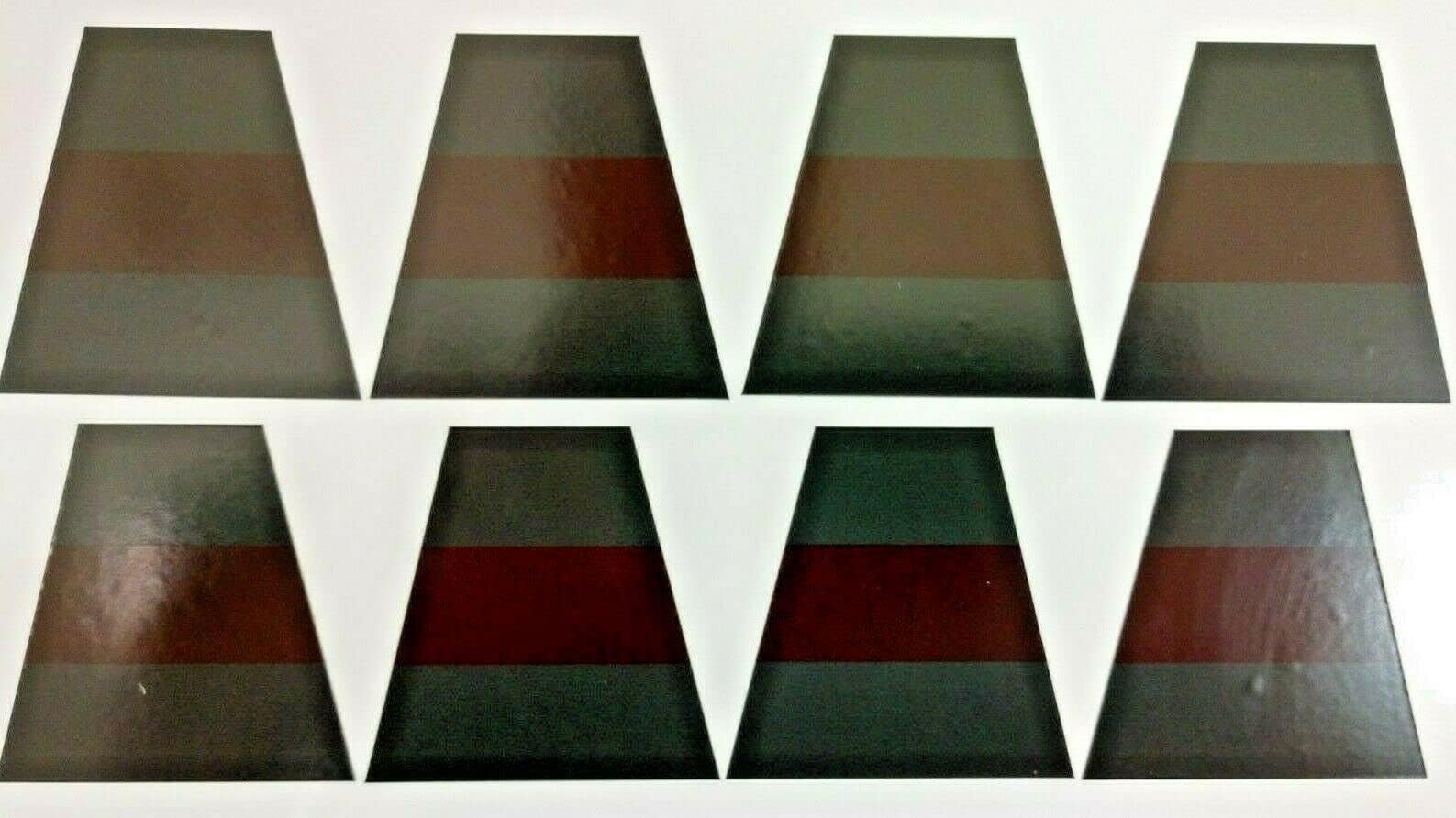 Kramer 8 Reflective Subdued Thin RED LINE Helmet Tetrahedrons Tets Firefighter 2 in.