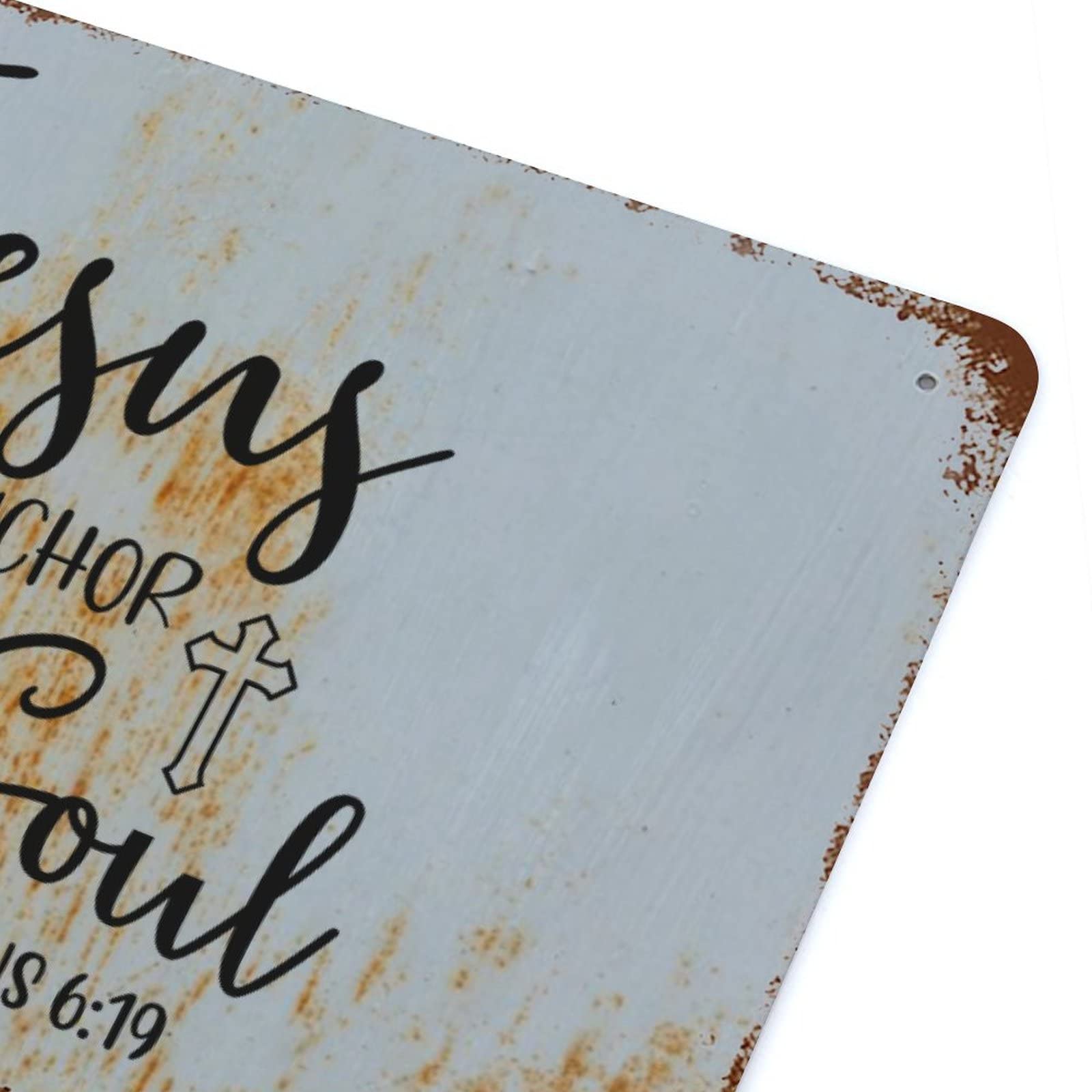 Amazon.com: Jesus Is The Anchor Of My Soul Wall Art Signs Bible