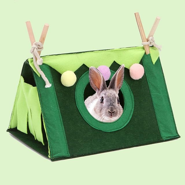 Foto 2 de 8 de Tienda de campaña portátil para animales pequeños y creativos, plegable, tienda de campaña para conejos