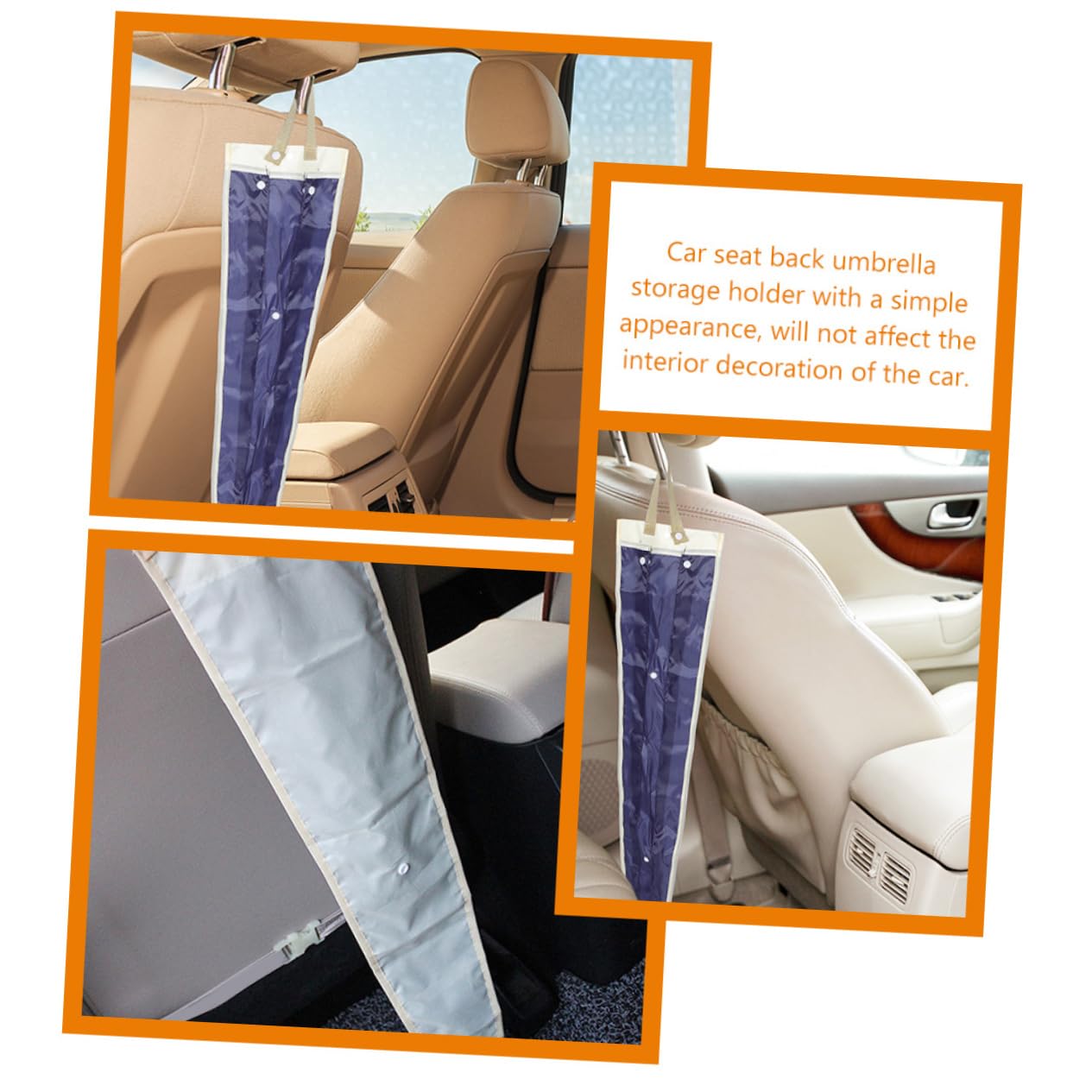 Porte-parapluie Pour Coffre Ou Siège Auto - Lot De 2, Crochets Doubles, Installation Facile Sans Outil - 5