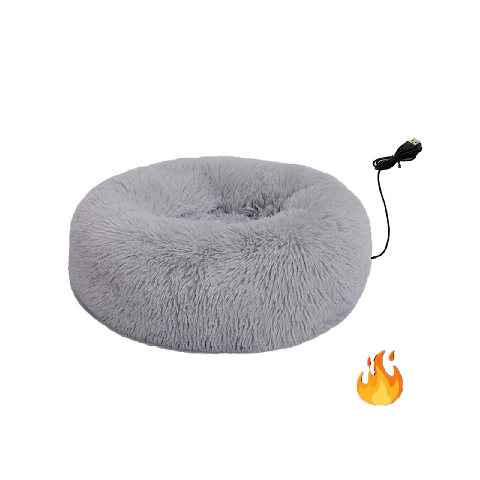 Cuccia per cani riscaldata USB calda per animali domestici con fondo antiscivolo, cuscino rimovibile e lavabile, per l'uso nelle giornate fredde, per interni, letto per cani riscaldato