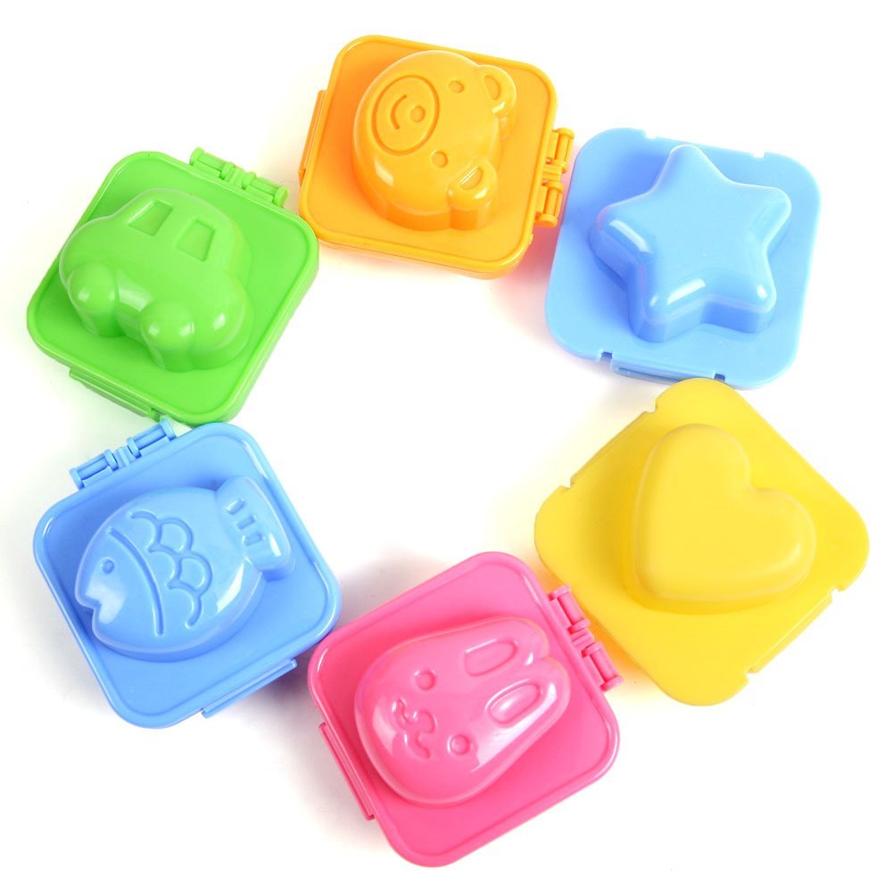 CTRLZS 6 pieces boiled egg sushi rice Mold Bento Maker Sandwich Cutter Decorating Mould
