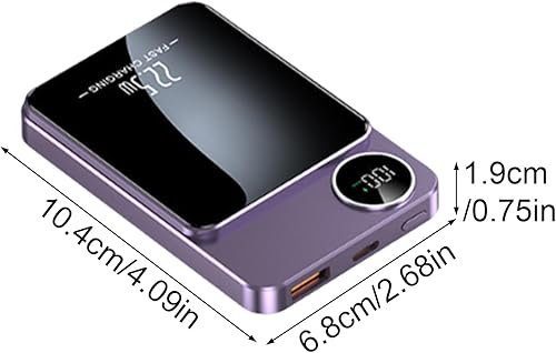 Miniatura 2 de Almohadilla de carga, magnética inalámbrica para teléfono, banco de carga rápida de 20000 mAh con soporte para dispositivos, función de carga