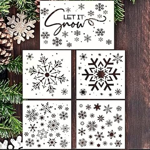 Snowflake Stencil Set for Holiday Crafts Cover