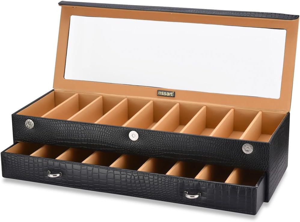 - Faux Leather Luxury Sunglass Storage Case Premium Leather Eyewear Organizer Box Elegant Protective Case for Men & Women Sunglasses luxury chashma box