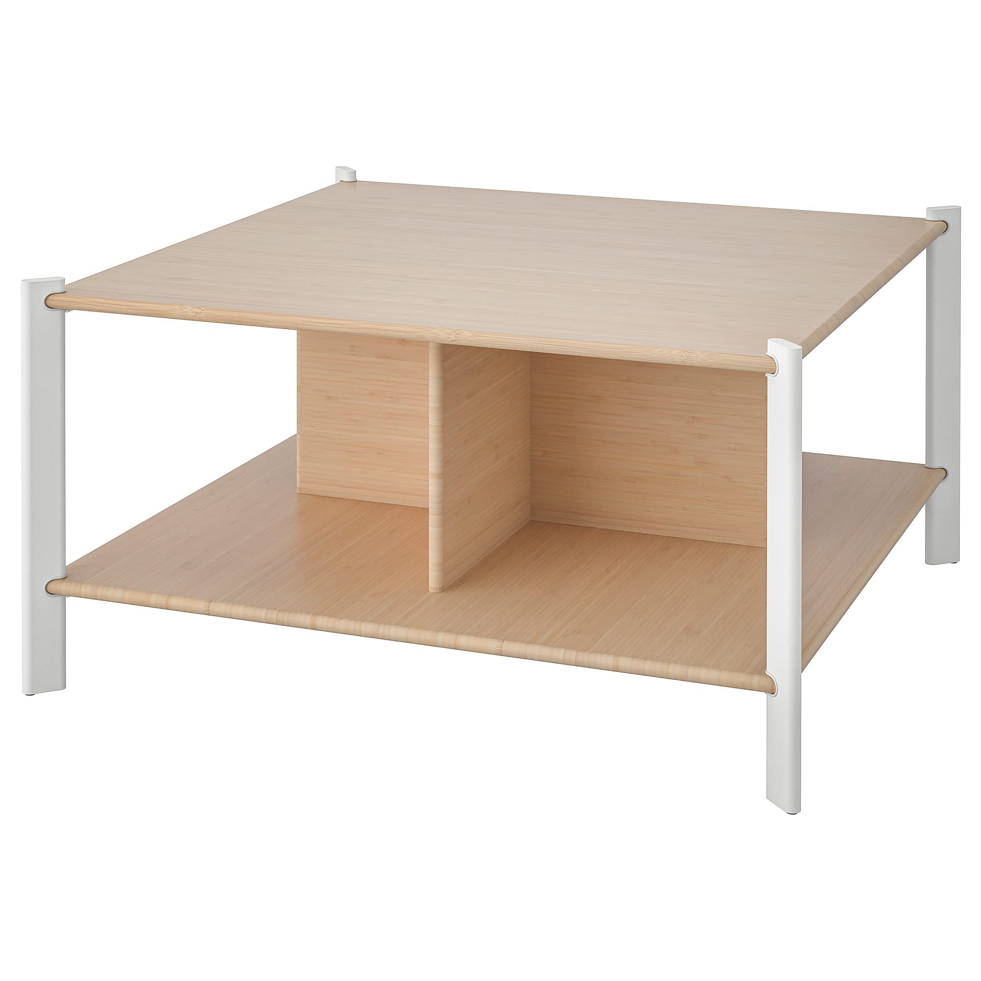 Table basse carrée ProTuning JÄTTESTA 80x80 cm en bambou robuste