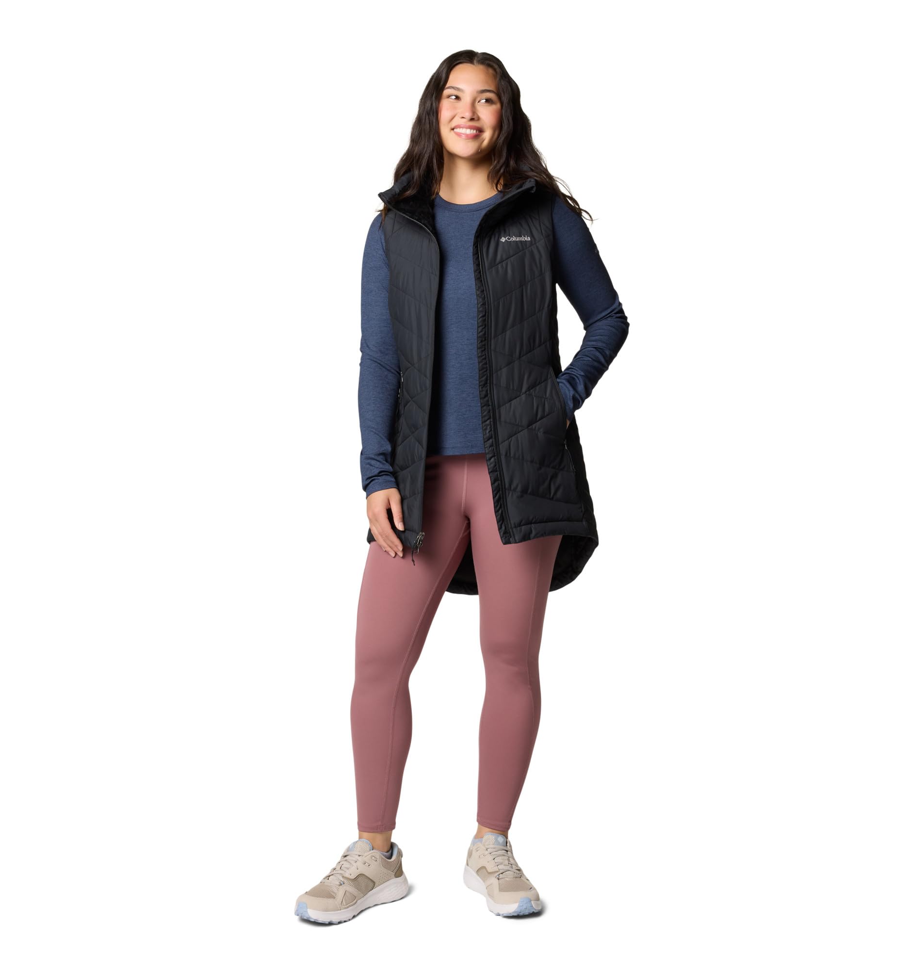 Columbia Damska kamizelka Heavenly II Long, Czarny, XS