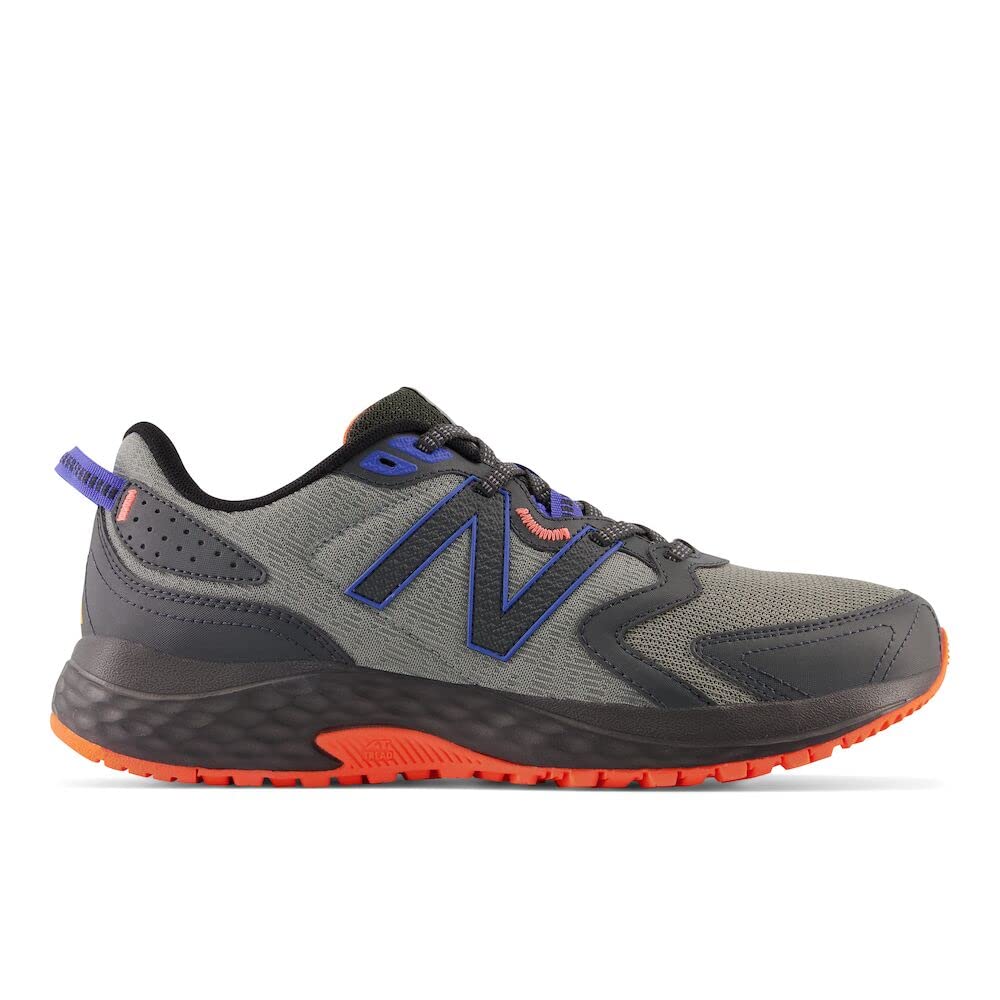 New Balance Men's 410 V7 Running Shoe, Harbor Grey/Blacktop/Bright Lapis, 13 Wide