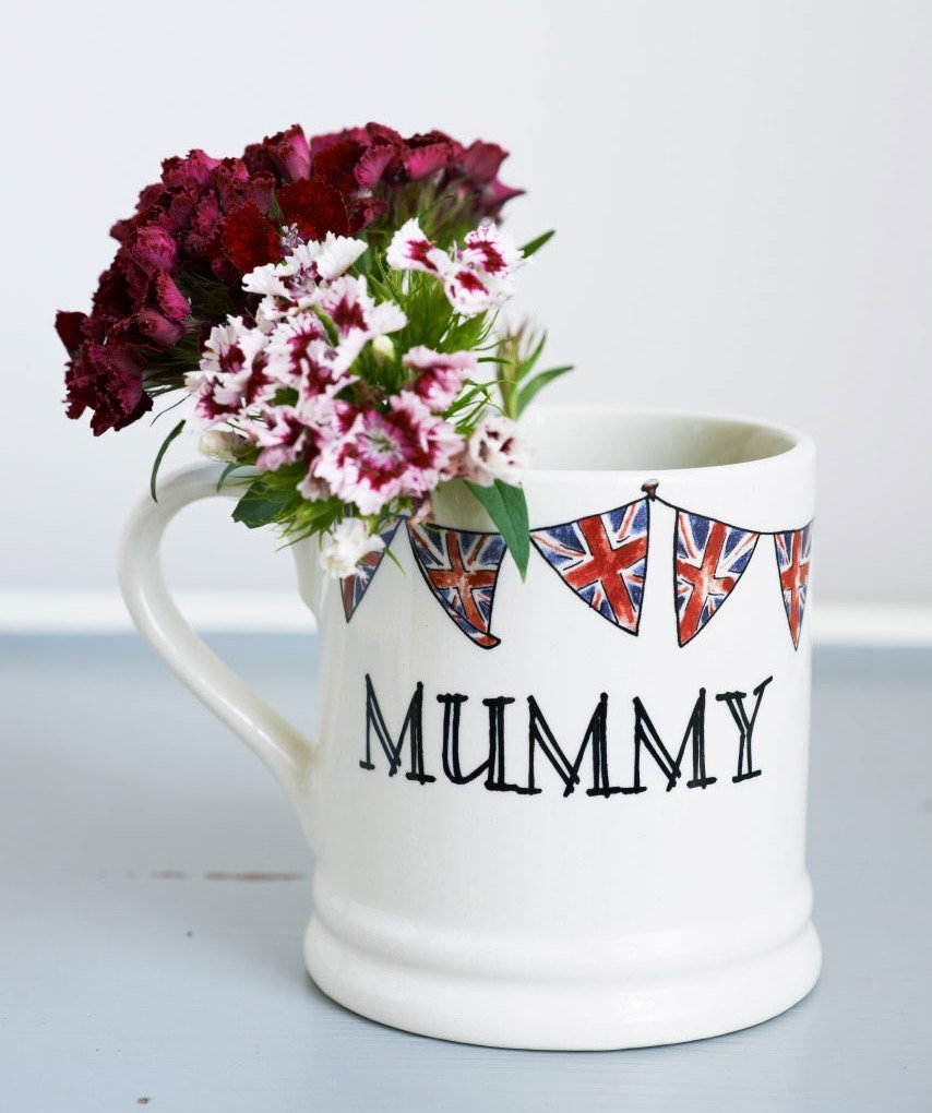 Sweet William Designs Red, White, Blue Sweet William Mummy Mug With Union Jack Bunting