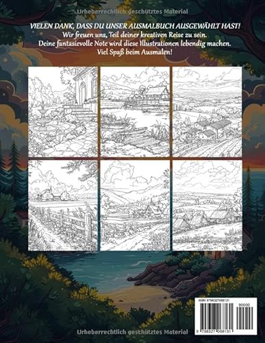 Landschaft Malbücher für Jugendliche: Ländliche Gegend Die Großen Seiten Der Naturkunst Zur Entspann
