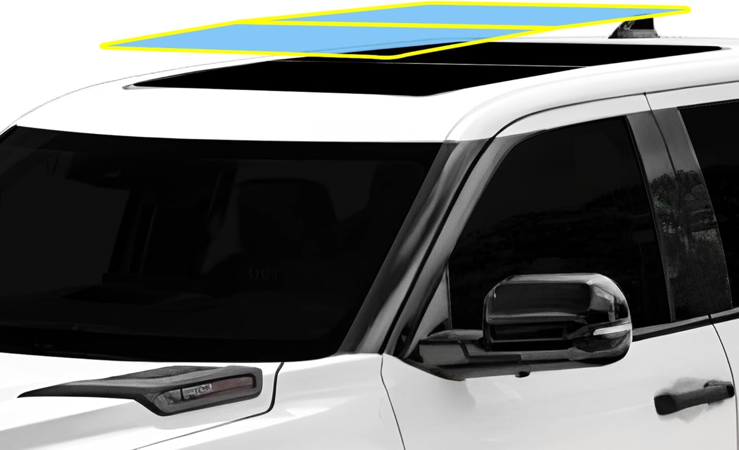 BOGAR TECH DESIGNS Precut Made for Toyota Tundra 2022+ Automotive Sunroof Paint Protection PPF Film Kit Cover for Panoramic Roof, Clear Bra