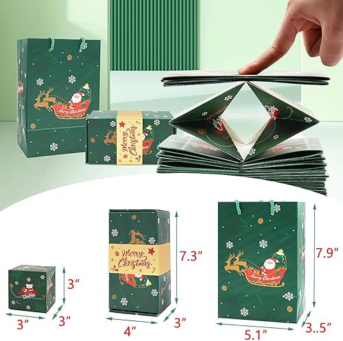 Miniatura 5 de XQGMAN 121620 cajas de regalo de Navidad, caja de regalo sorpresa, soporte para dinero, explosión sorpresa de Navidad, cajas de regalo plegables con