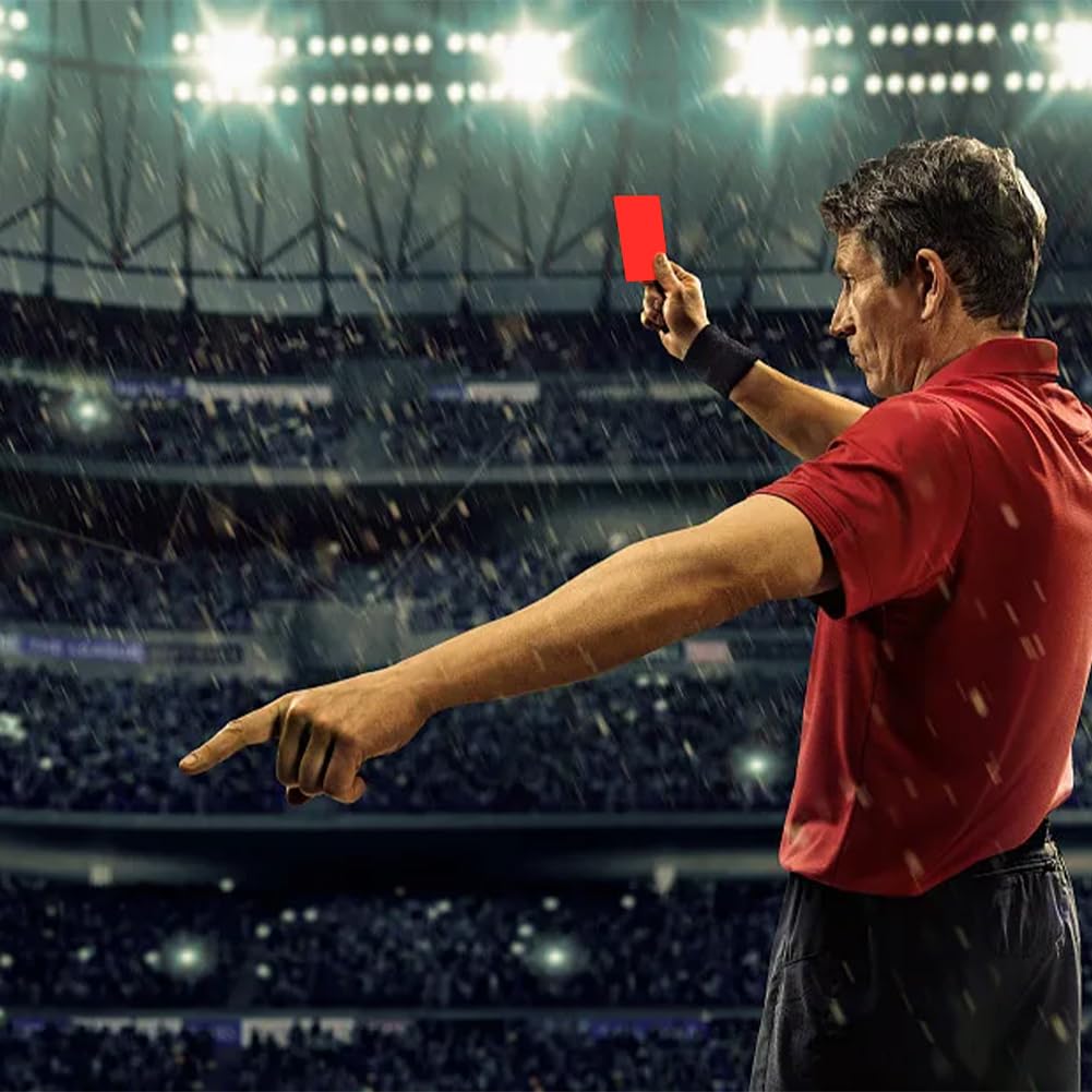 Set Arbitro Di Calcio: Cartellini Rosso E Giallo In PVC + Fischietto Con Cordino, Accessori Per Partite E Allenamenti