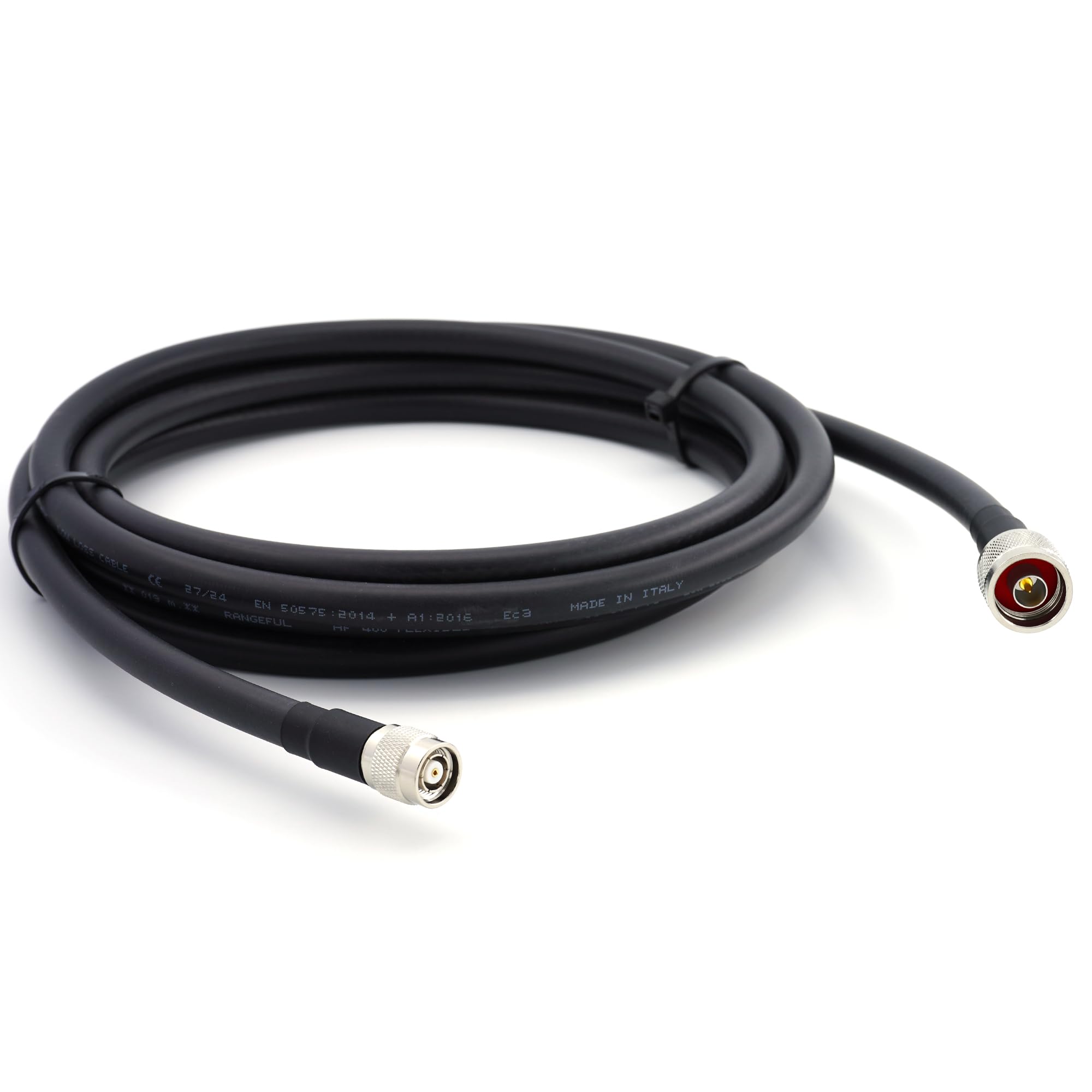 15m RP-TNC maschio a N maschio — Prolunga coassiale flessibile HF400 interamente in rame da 50 Ohm (equivalente a LMR400 UF UltraFlex) — per antenna router wireless mobile WiFi LTE 4G 5G 6G