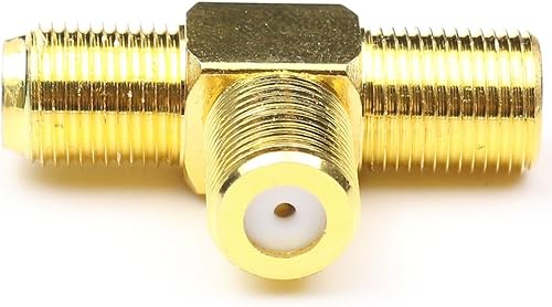 Miniatura 4 de F Female Connectors,ANHAN F Type Coaxial Splitter F Female to Female Splitter F Type Coax Cable Adapters for TV Video VCR Antenna TV Cable Satellite