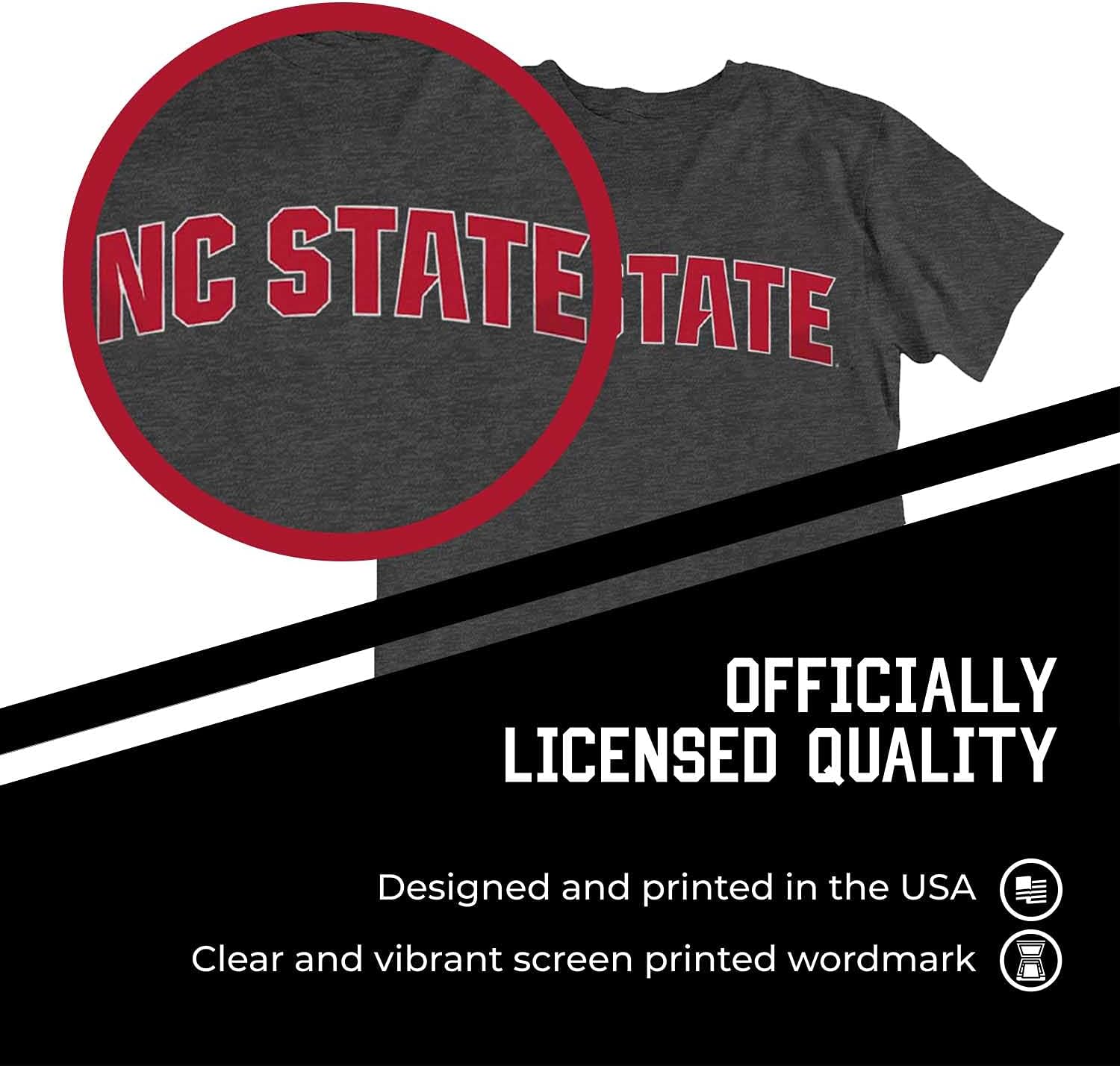 Campus Colors NCAA Adult Cotton Blend Charcoal Tagless T-Shirt - Made from Ringspun and - Image 5