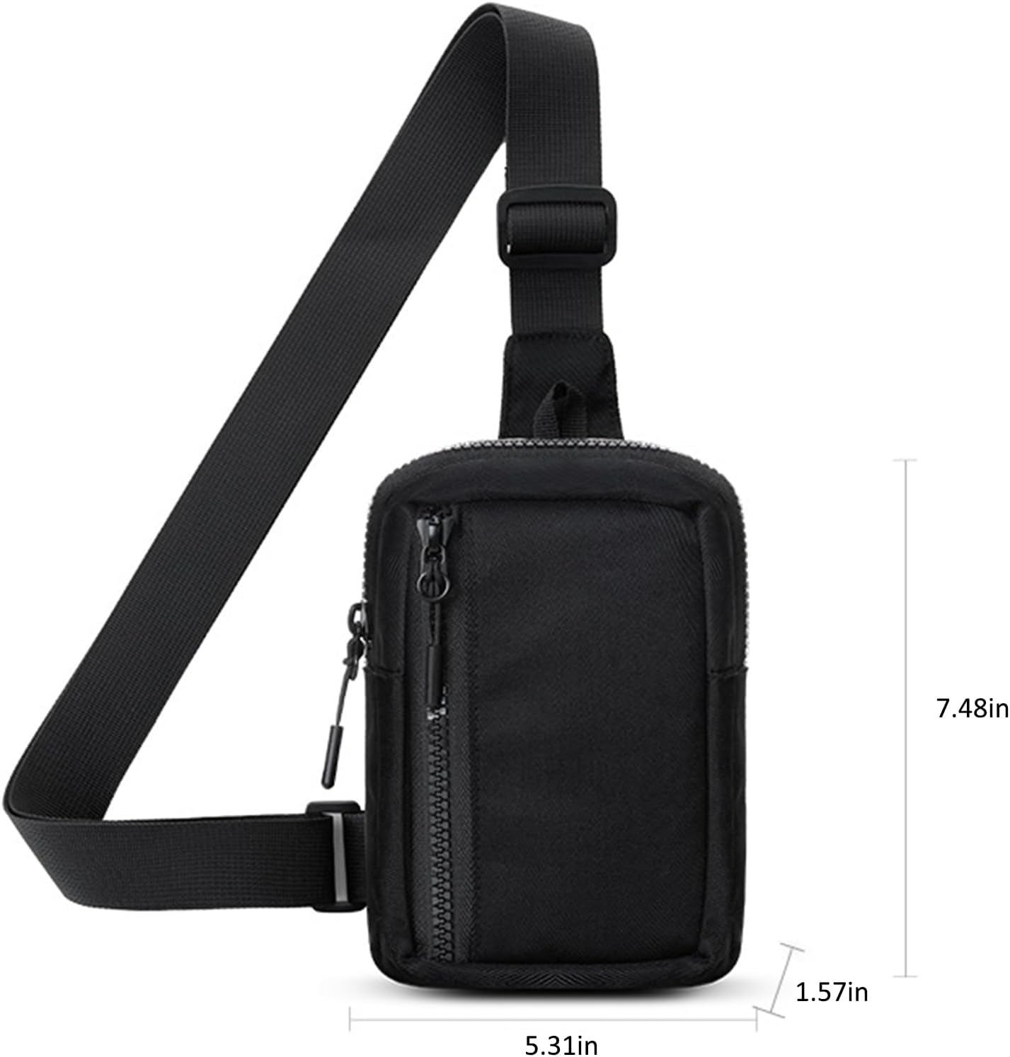 [ＯＲＺＫＥＹ] ファッショナブルなメンズとレディースのミニメッセンジャーバッグ、メッセンジャーウエストバッグ、ファッショナブルな黒
