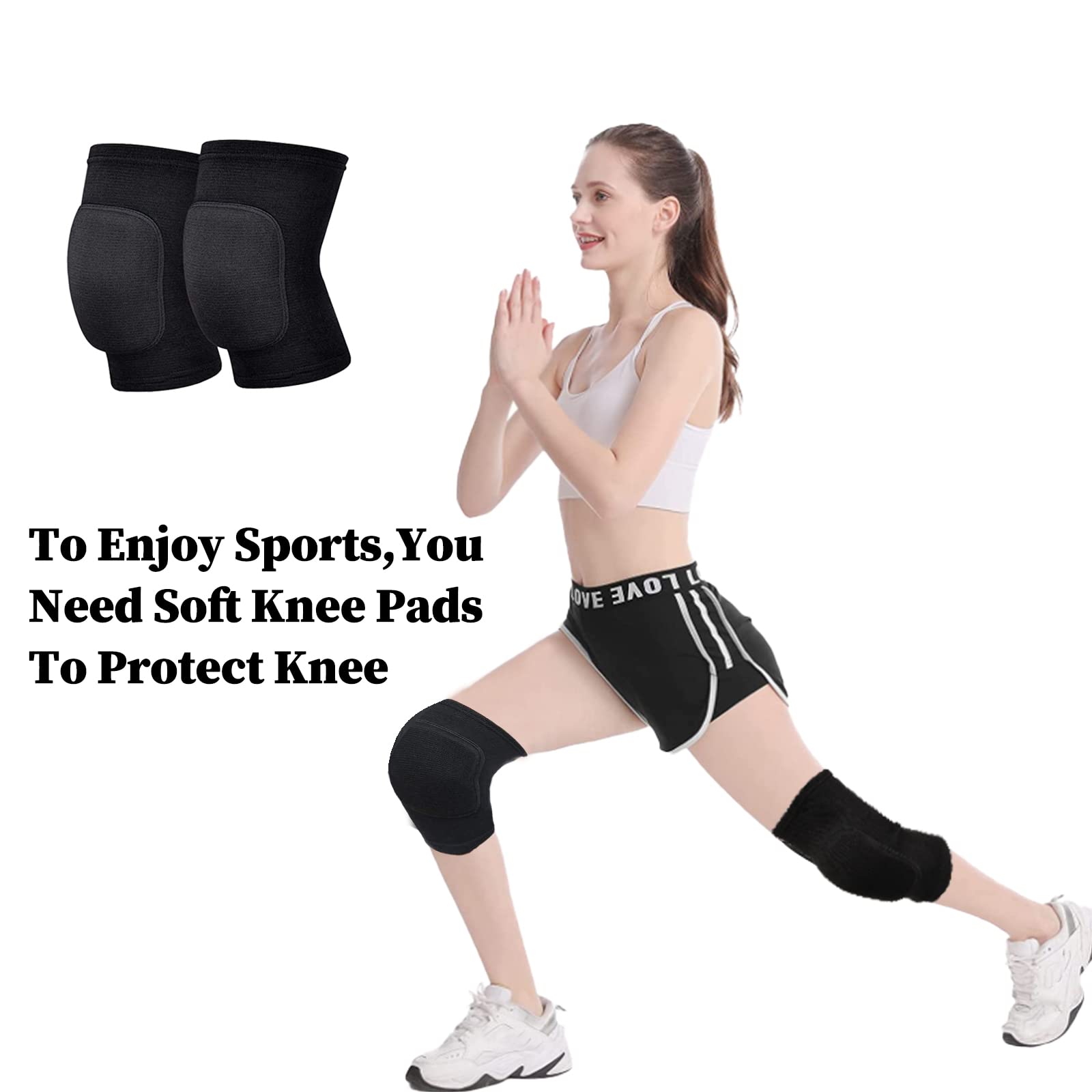 Ginocchiere Sportiva, Ginocchiere Elastiche Unisex, Ginocchiera Morbide, Protezione del Ginocchio Sport Elastiche Antiscivolo, Protezione del Ginocchio per Pallavolo Calcio Yoga Running Tennis (M)