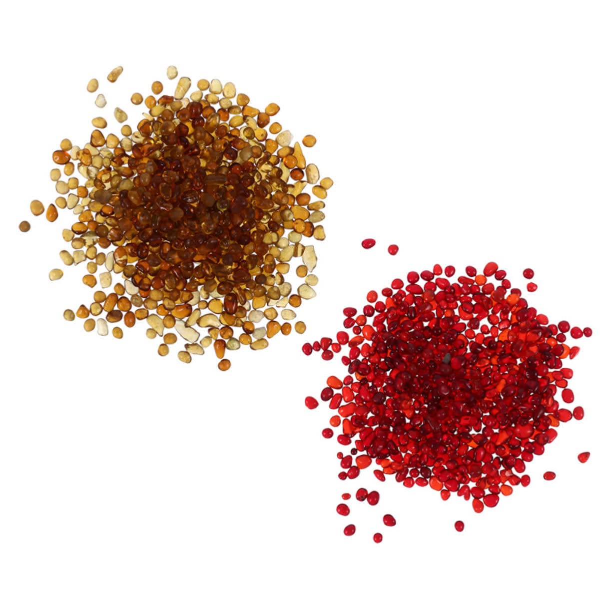 Mikikit 2 Sets Fish Tank Gravel Pea Gravel Stones Decorative Ornamental Aquarium Gravel Rocks Aquarium Rocks Garden Gravel Fish Decorations for Tank Aquarium Gravel Decors Natural Glass