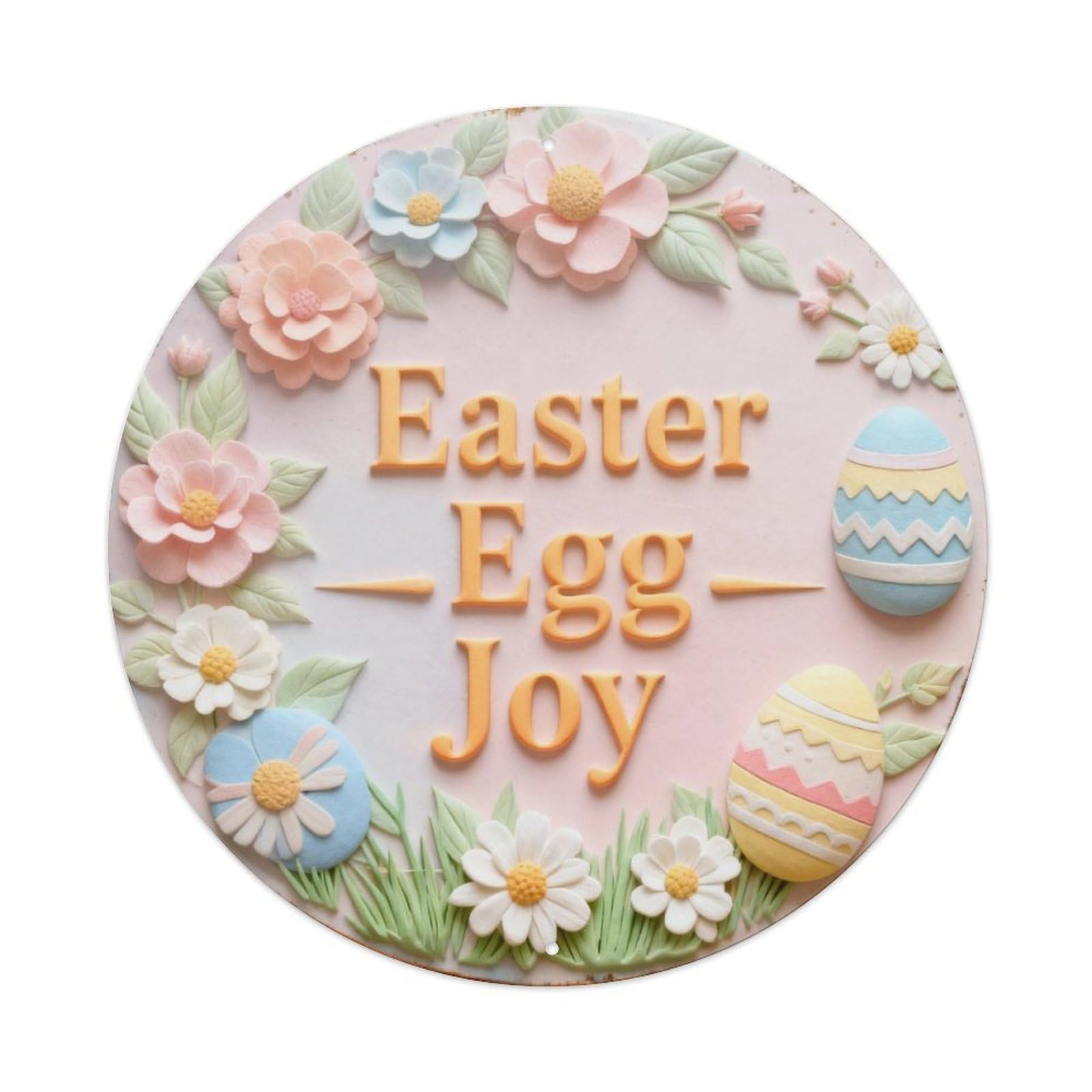 Easter Egg Joy Metal Tin Sign Plaque