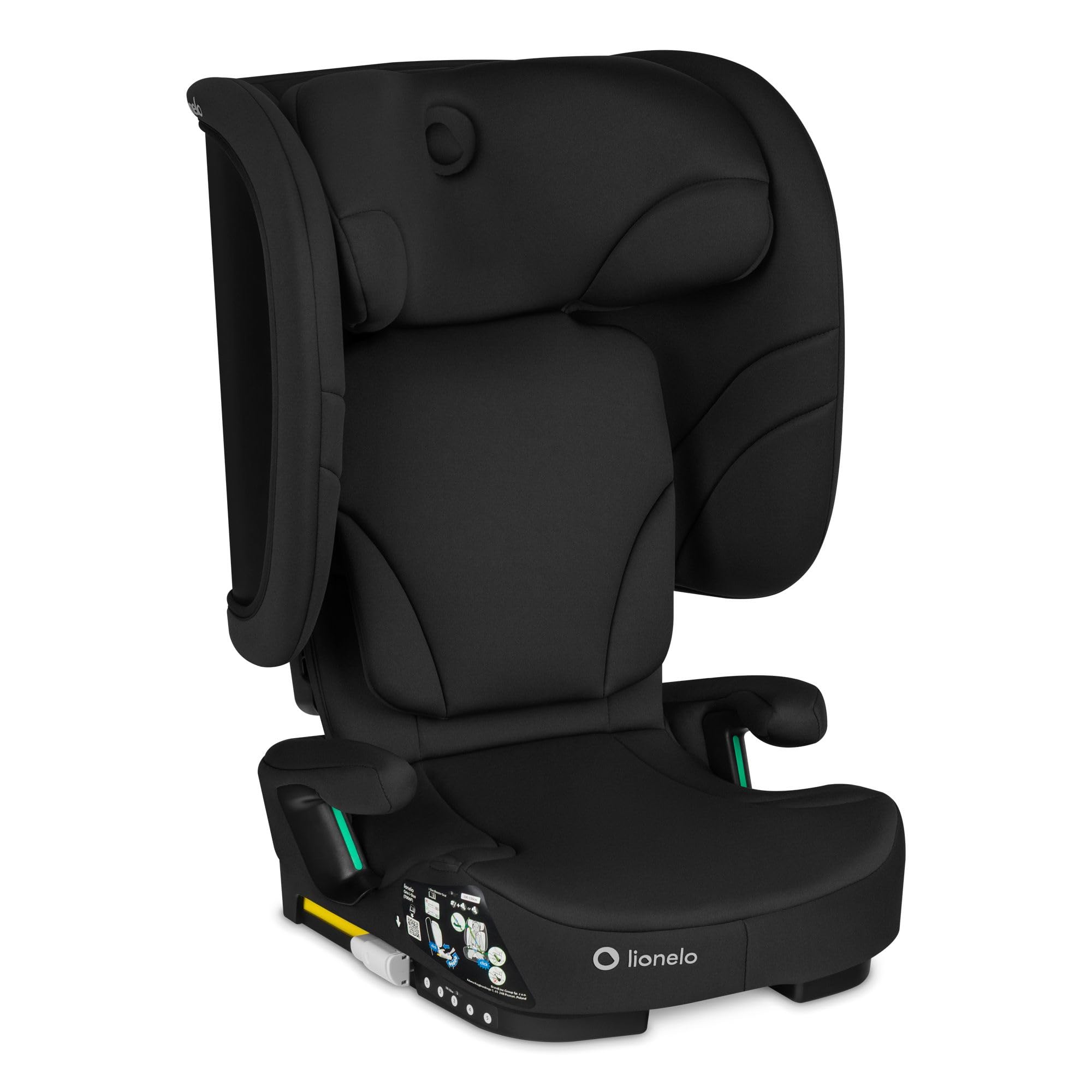 Lionelo Orin i-Size R129 Kindersitz 100–150 cm Faltbarer Reise-Kindersitz ISOFIX