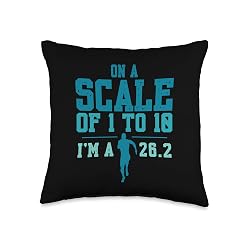 26 2 Marathon Running Marathoners Marathon Runner Finisher Throw Pillow