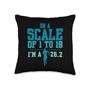 26 2 Marathon Running Marathoners Marathon Runner Finisher Throw Pillow