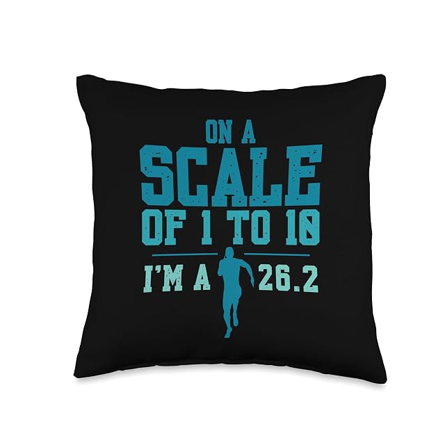 26 2 Marathon Running Marathoners Marathon Runner Finisher Throw Pillow